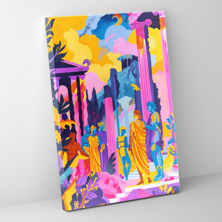 Greek Mythology Pop Art Canvas Print - Classicism And Popart, Home Decoration, Canvas, Canvas Wall Art