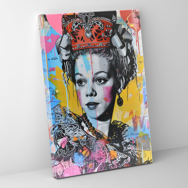 Graffiti Rococo Canvas Print - Classicism And Popart, Classicism With Pop Art, Wall Decoration, Canvas Wall Art