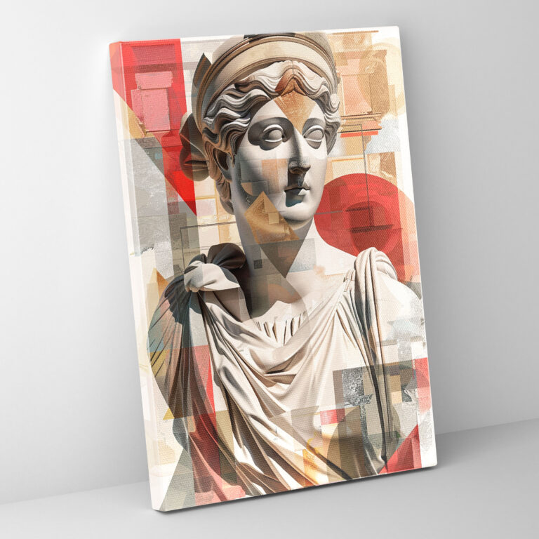 Abstract Roman Sculpture Wall Art - Classicism And Popart, Wall Art, Classicism With Pop Art, Canvas Wall Art