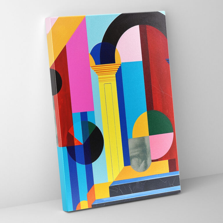 Neon Geometry Wall Art - Classicism And Popart, Wall Art, Home Decoration, Canvas Wall Art