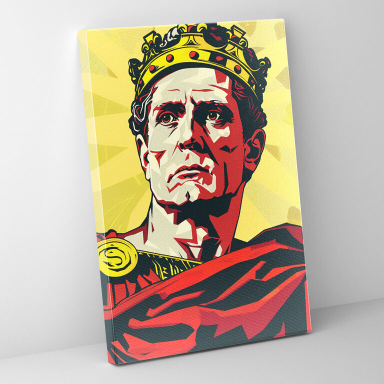 Comic Emperor Canvas Print - Classicism And Popart, Canvas Wall Art, Wall Decoration, Canvas