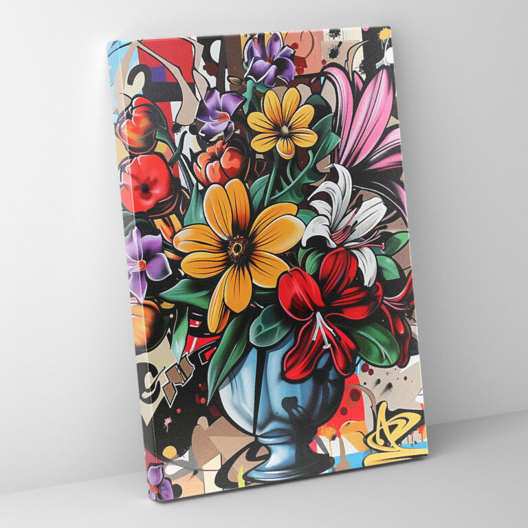 Graffiti Still Life Wall Decoration - Classicism And Popart, Home Decoration, Combine Classicism With Pop Art, Canvas