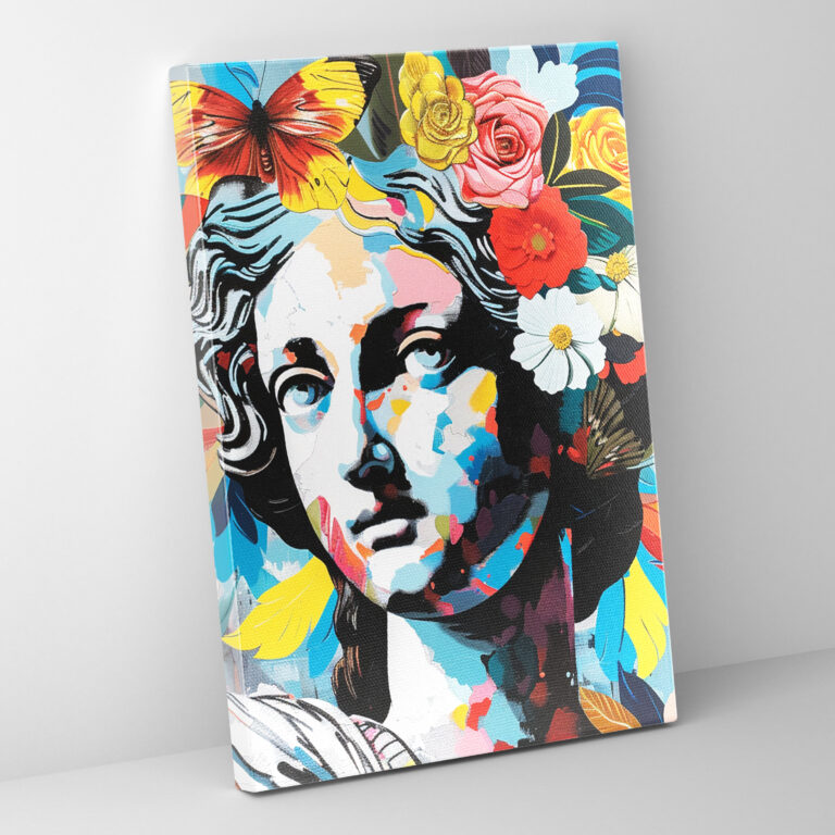 Renaissance Pop Art Canvas Print - Classicism And Popart, Wall Art, Combine Classicism With Pop Art, Wall Decoration