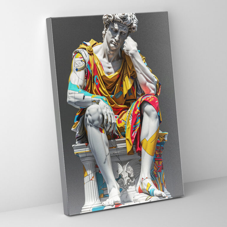 Neoclassical Graffiti Canvas Print - Classicism And Popart, Home Decoration, Canvas, Neoclassical Statues
