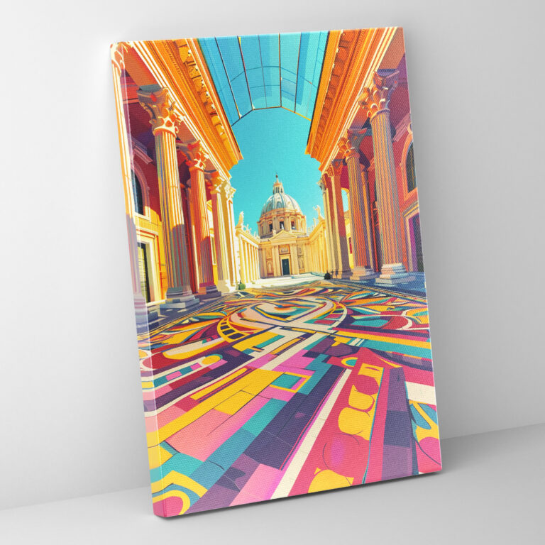 Roman Pop Art Wall Art - Classicism And Popart, Roman Architecture, Home Decoration, Canvas Wall Art
