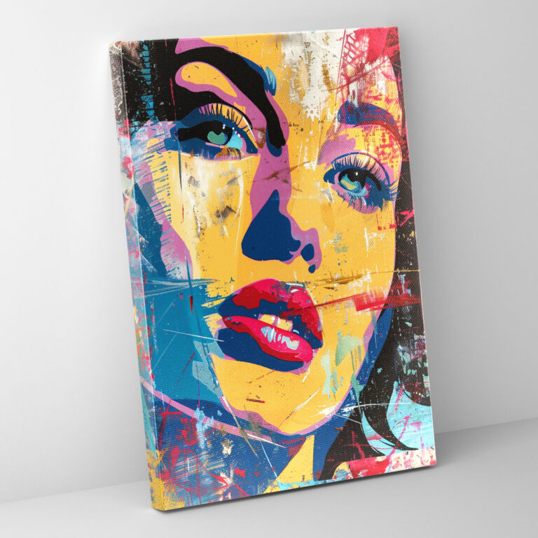 Classic Pop Art Woman Portrait Wall Art - Classicism And Popart, Home Decoration, Canvas Wall Art, Combine Classicism With Pop Art