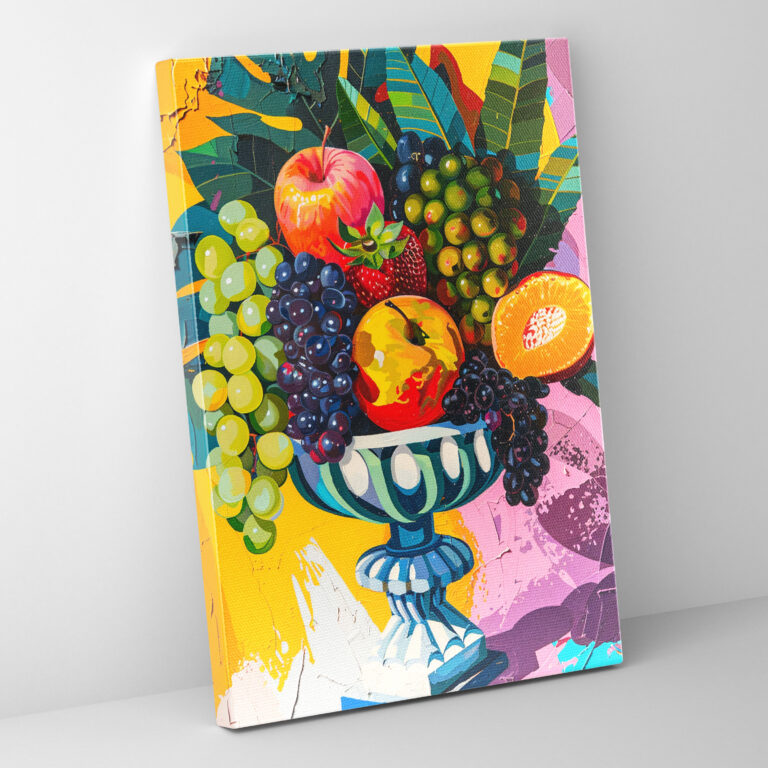 Pop Art Still Life Painting Canvas Print - Classicism And Popart, Canvas Wall Art, Wall Art, Canvas