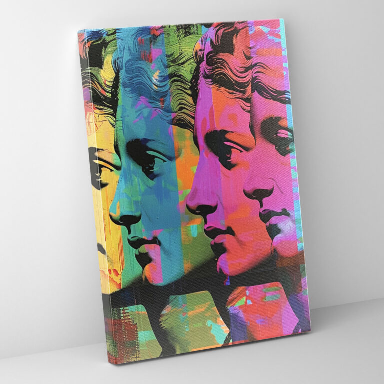 School Of Athens Remix Canvas Print - Classicism And Popart, Wall Art, Wall Decoration, Canvas