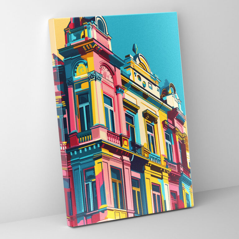 Pop Art Landmark Canvas Print - Classicism And Popart, Pop Art Landmark, Canvas Print, Canvas Wall Art