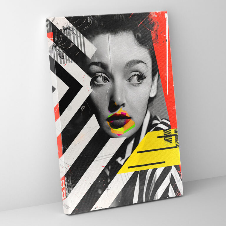 Vintage Pop Art Canvas Print - Classicism And Popart, Combine Classicism With Pop Art, Home Decoration, Canvas Wall Art
