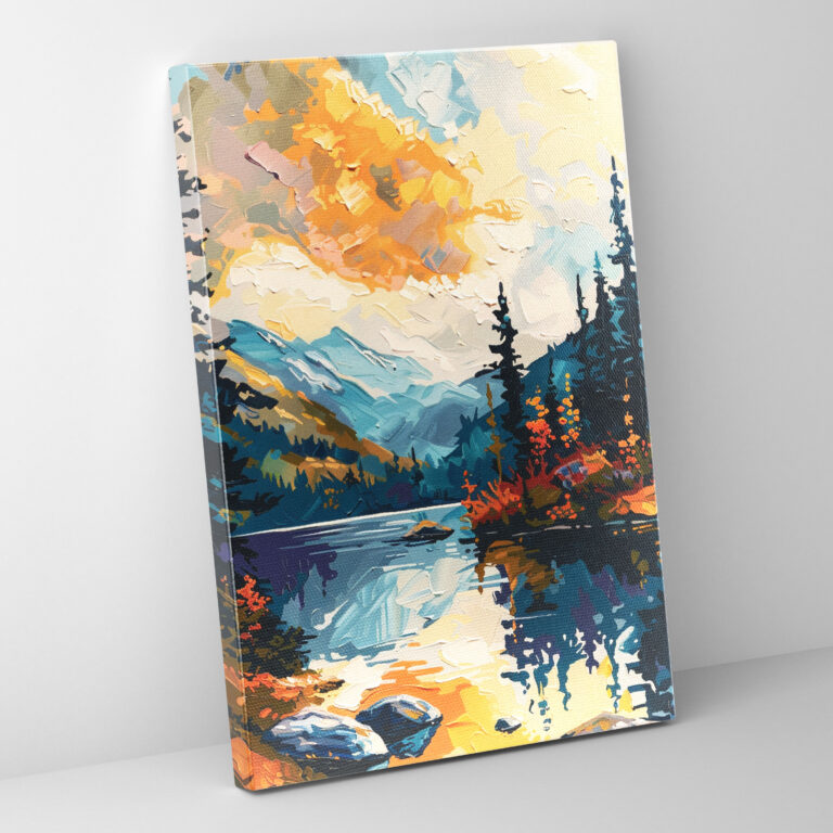 Pop Art Landscape Canvas Print - Classicism And Popart, Wall Art, Canvas, Canvas Wall Art