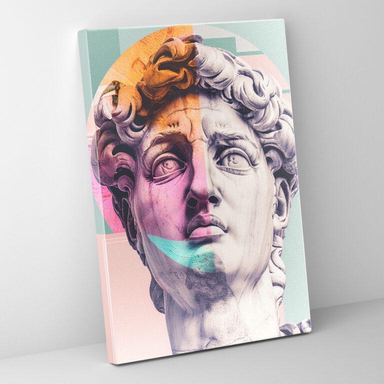 Roman Sculpture Pop Art Wall Art - Classicism And Popart, Canvas, Roman Sculpture Pop Art, Home Decoration