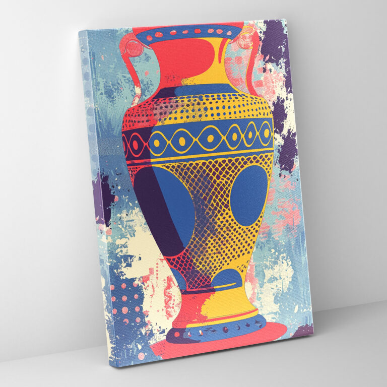 Greek Vase Pop Art Wall Decoration - Classicism And Popart, Wall Decoration, Greek Vase Pop Art, Home Decoration