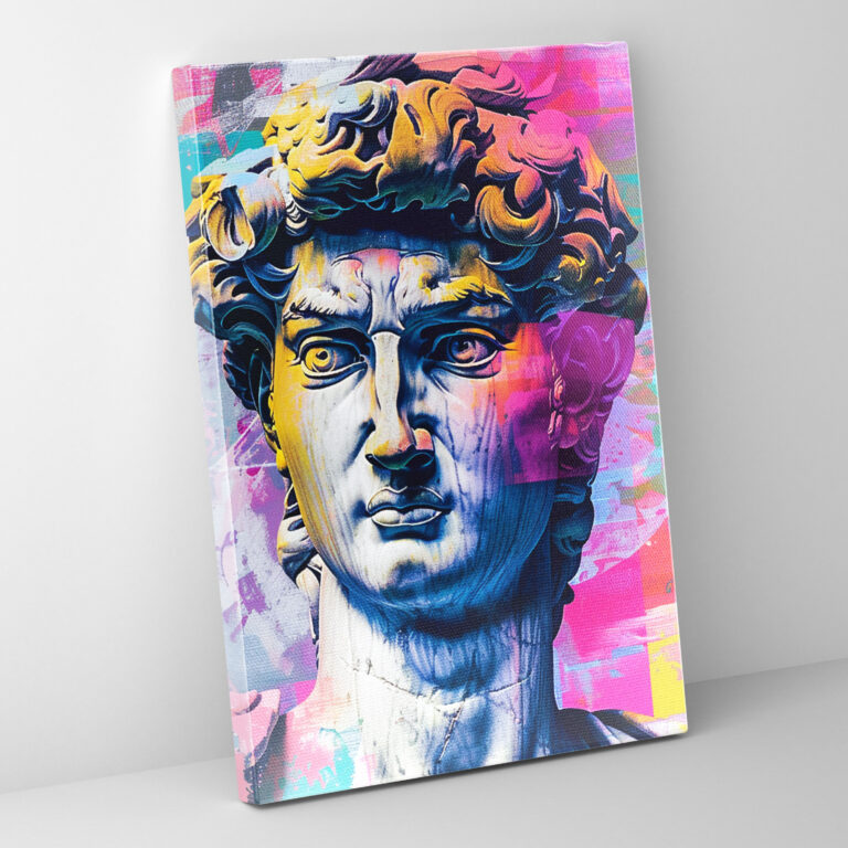 Pop Art Greek Sculpture Canvas Print - Classicism And Popart, Canvas Print, Home Decoration, Wall Decoration