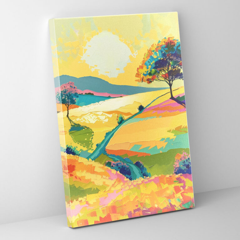 Pop Art Landscape Scene Canvas Print - Classicism And Popart, Wall Art, Home Decoration, Wall Decoration