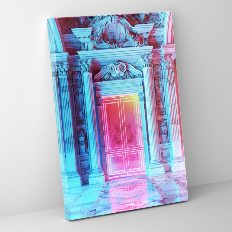 Neon Baroque Fusion Wall Decoration - Classicism And Popart, Canvas, Neon Baroque Fusion, Wall Decoration
