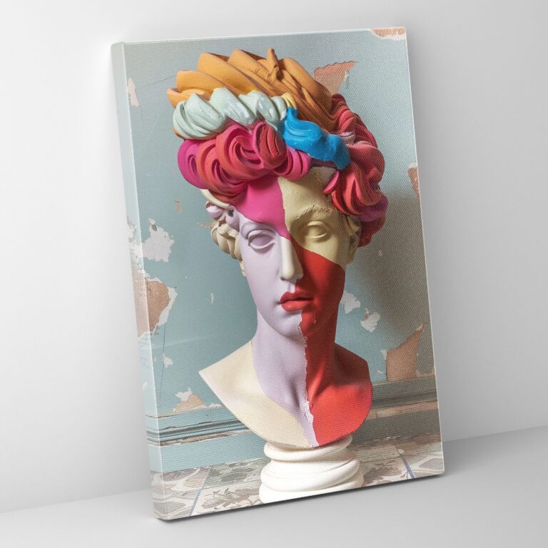 Whimsical Neoclassical Pop Wall Decoration - Classicism And Popart, Wall Decoration, Canvas, Whimsical Neoclassical Pop