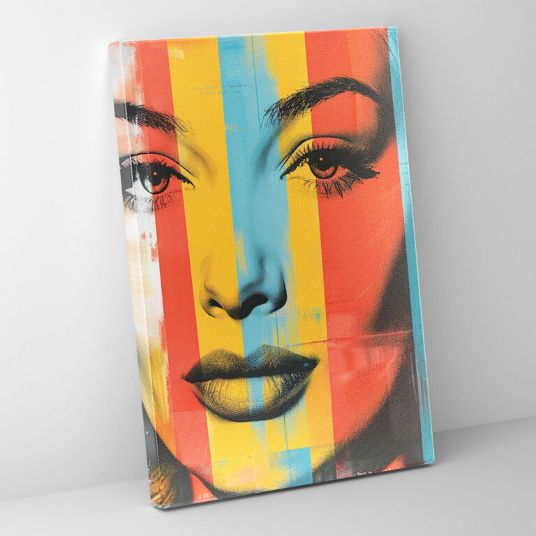 Modern Pop Art Portrait Canvas Print - Classicism And Popart, Wall Art, Canvas Print, Combine Classicism With Pop Art