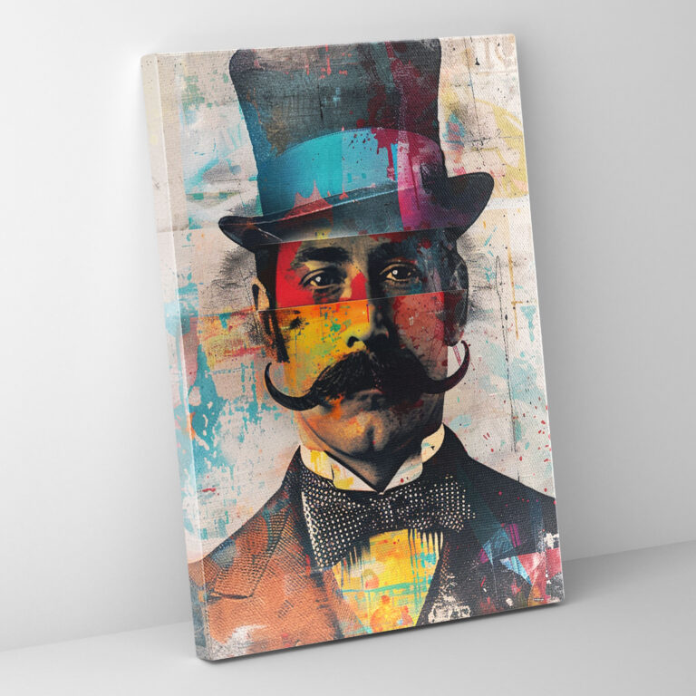 Playful Pop Art Portrait Canvas Print - Classicism And Popart, Canvas, Canvas Wall Art, Canvas Print