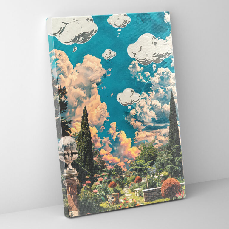 Renaissance Garden Pop Art Wall Art - Classicism And Popart, Canvas, Home Decoration, Renaissance Garden Pop Art
