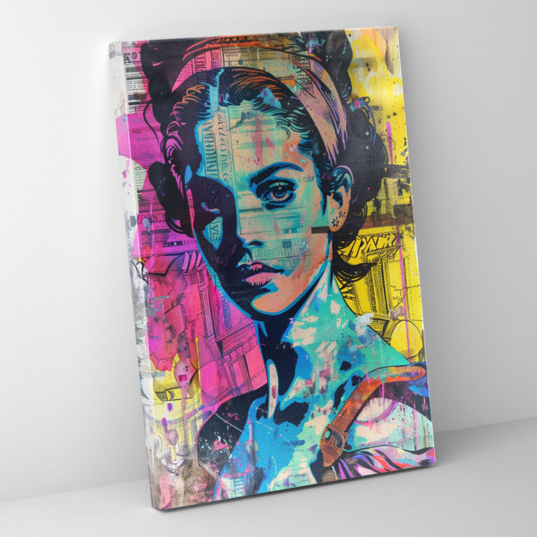 Neoclassical Portrait Pop Art Wall Art - Classicism And Popart, Canvas Wall Art, Wall Art, Canvas Print