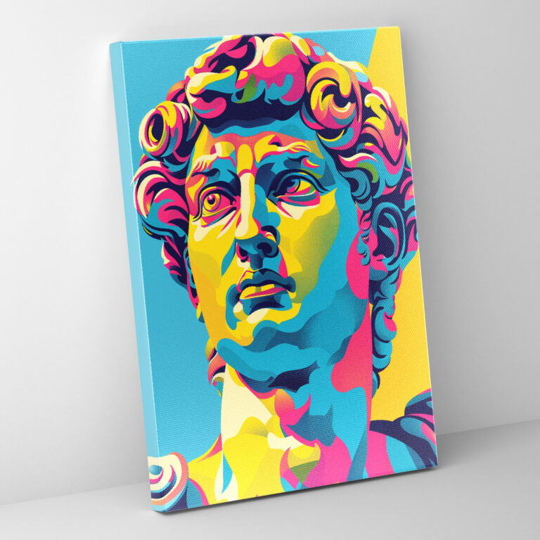 Greco-Roman Sculpture Pop Art Wall Decoration - Classicism And Popart, Wall Decoration, Canvas Print, Home Decoration