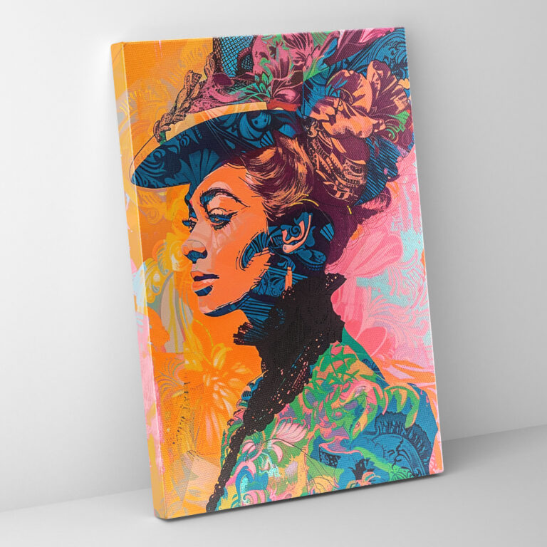 Victorian Portrait Pop Art Wall Art - Classicism And Popart, Wall Decoration, Home Decoration, Canvas Print