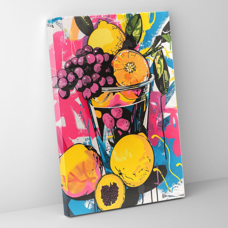 Still Life Pop Art Graffiti Canvas Print - Classicism And Popart, Wall Decoration, Still Life Pop Art Graffiti, Home Decoration