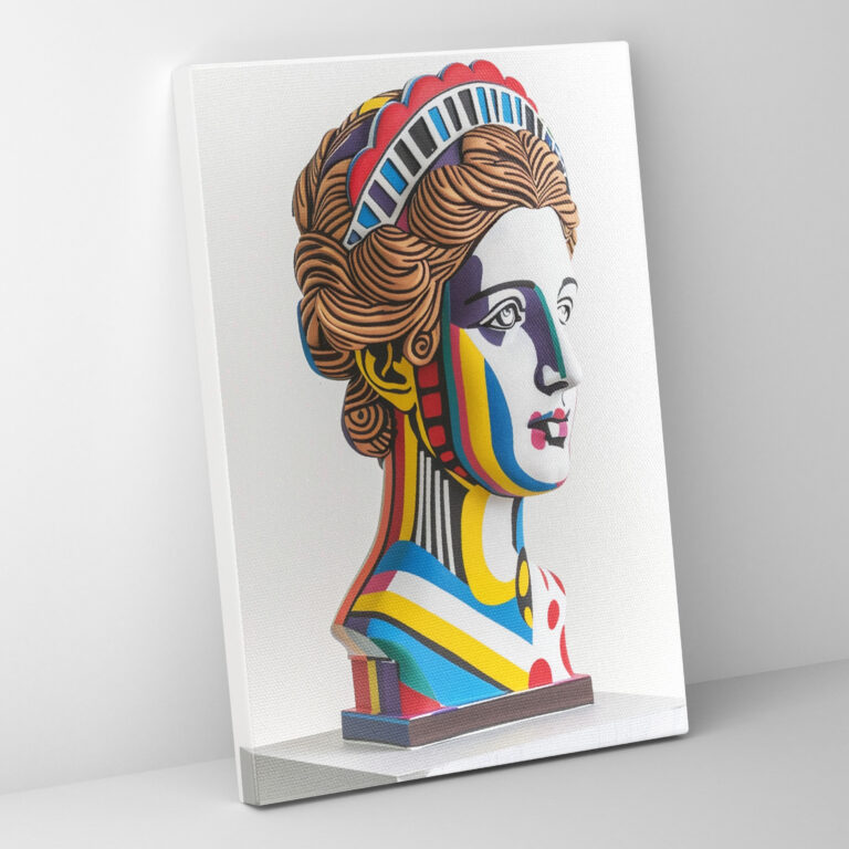 Iconic Sculpture Wall Decoration - Classicism And Popart, Home Decoration, Classicism With Pop Art, Canvas Wall Art
