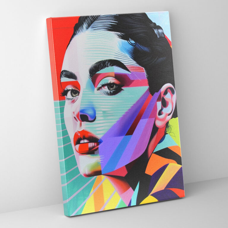 Modern Portrait Canvas Print - Classicism And Popart, Classicism With Pop Art, Canvas Wall Art, Canvas