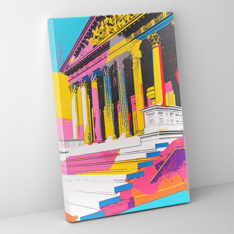 Architectural Fusion Wall Art - Classicism And Popart, Wall Decoration, Home Decoration, Canvas