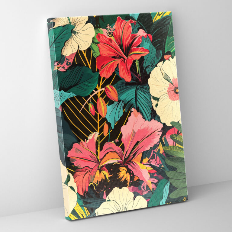 Classic Botanical Pop Art Canvas Print - Classicism And Popart, Classicism, Home Decoration, Canvas Print