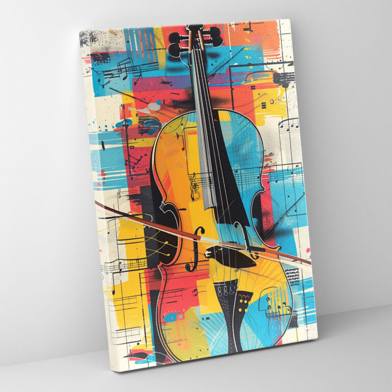 Pop Art Music Instruments Wall Art - Classicism And Popart, Wall Art, Wall Decoration, Classicism