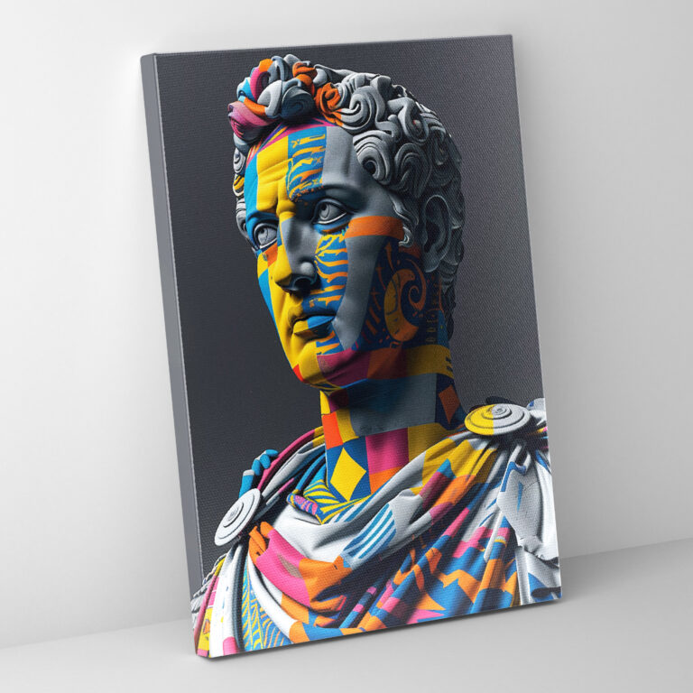 Julius Caesar Pop Art Canvas Print - Classicism And Popart, Wall Art, Canvas, Wall Decoration