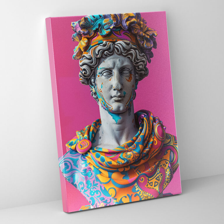 Greek Sculpture Pop Art Canvas Print - Classicism And Popart, Greek Sculpture Pop Art, Canvas Wall Art, Wall Art