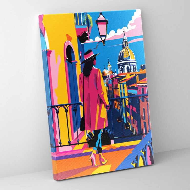 Pop Art Landscape Romance Canvas Print - Classicism And Popart, Home Decoration, Pop Art Landscape Romance, Wall Decoration