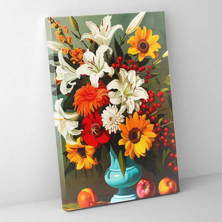 Floral Pop Art Canvas Print - Classicism And Popart, Home Decoration, Floral, Pop Art