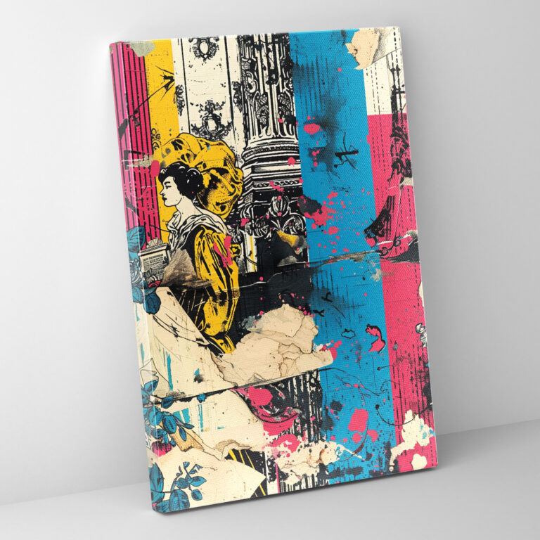 Comic Rococo Canvas Print - Classicism And Popart, Wall Art, Wall Decoration, Canvas Wall Art