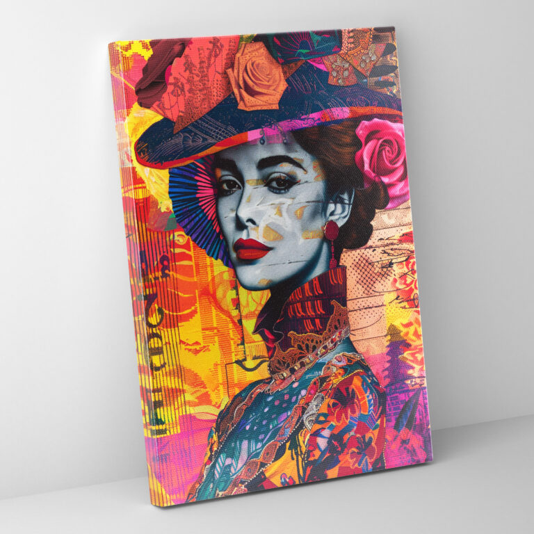Victorian Lady Classicism Pop Art Wall Decoration - Classicism And Popart, Canvas Print, Vibrant Colors, Canvas Wall Art