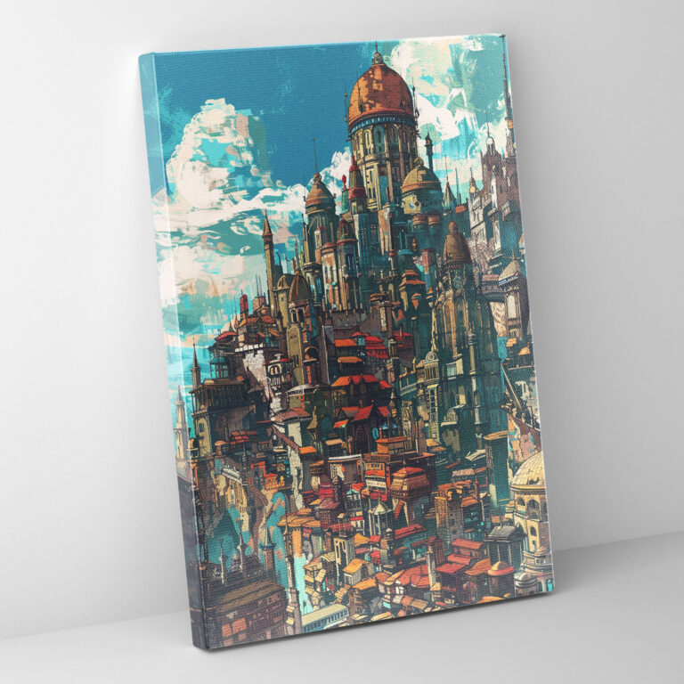 Baroque Cityscape Classicism Pop Art Canvas Print - Classicism And Popart, Home Decoration, Canvas, Canvas Print