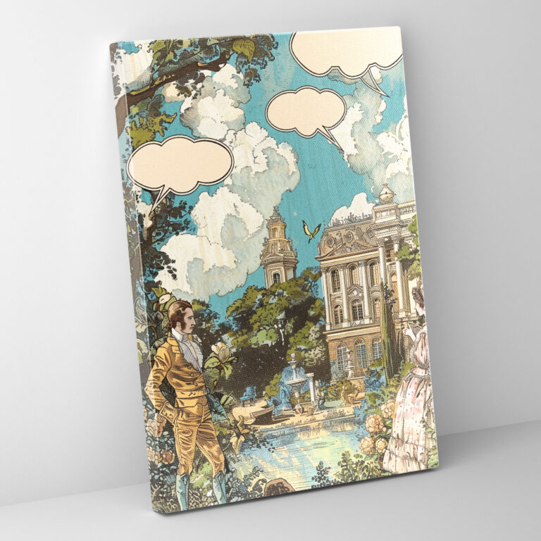 Rococo Garden Classicism Pop Art Canvas Print - Classicism And Popart, Canvas, Wall Art, Home Decoration