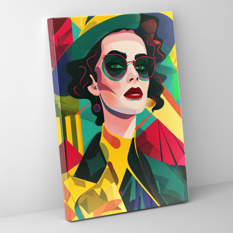 Art Deco Pop Art Classicism Wall Art - Classicism And Popart, Retro Modern Wall Art, Home Decoration, Canvas