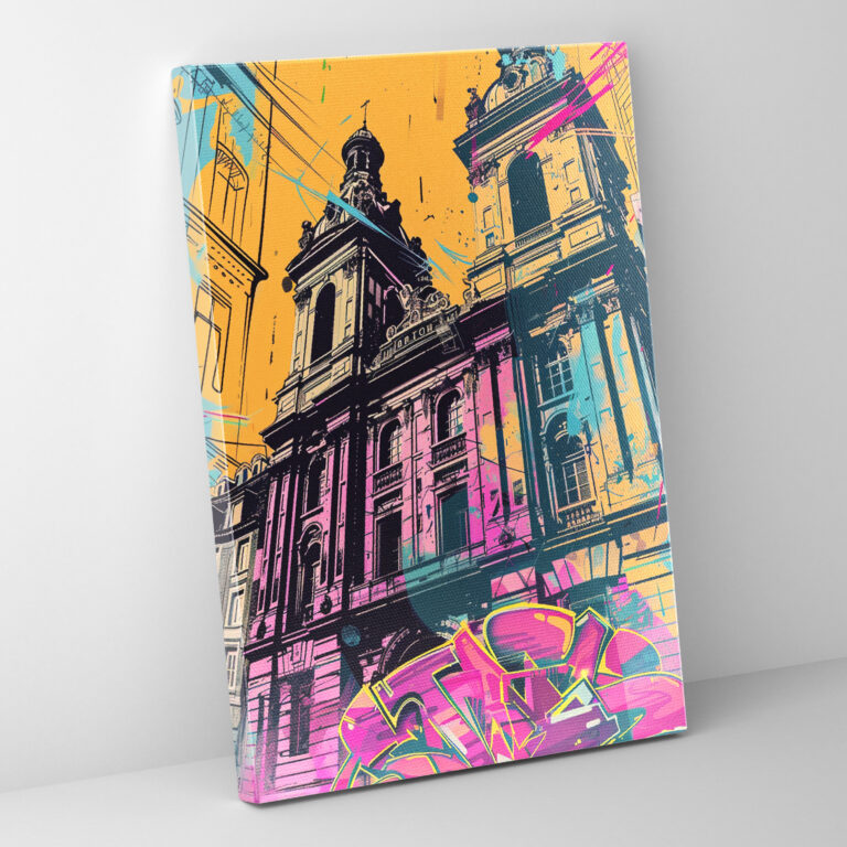 Graffiti Baroque Canvas Print - Classicism And Popart, Home Decoration, Graffiti Baroque Canvas Print, Wall Decoration