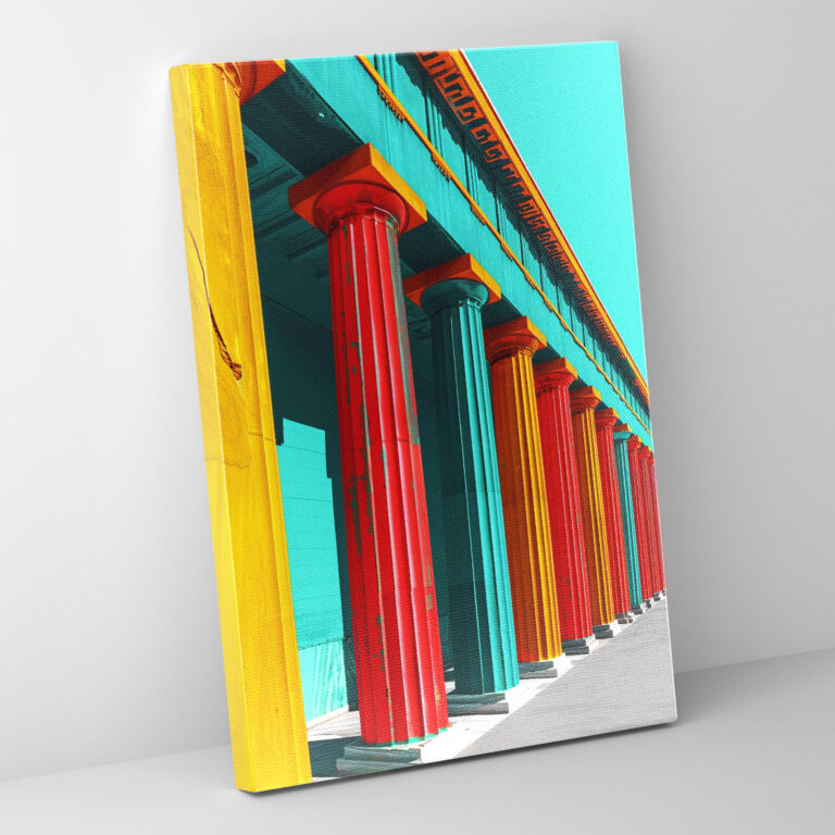 Pop Art Greek Architecture Wall Decoration - Classicism And Popart, Combine Classicism With Pop Art, Wall Art, Canvas
