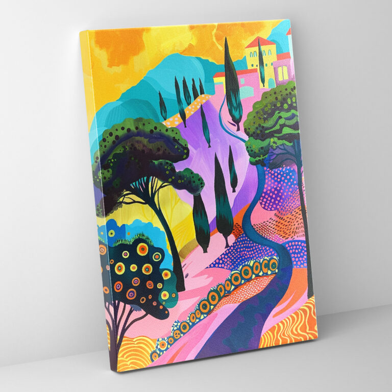 Pop Art Landscape Painting Wall Decoration - Classicism And Popart, Home Decoration, Combine Classicism With Pop Art, Canvas