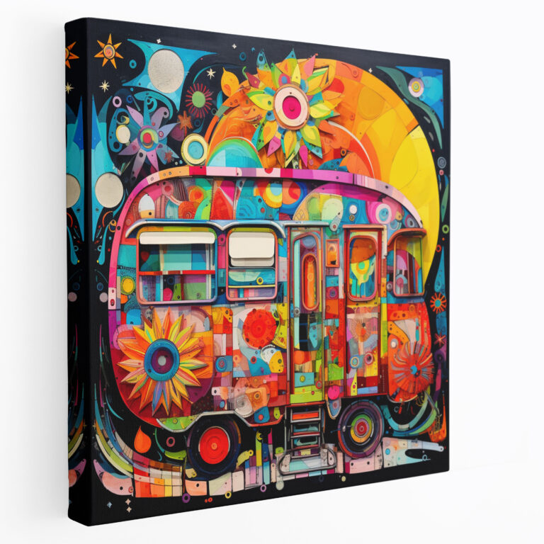Caravan Canvas Print - Burst Of Colors - Caravan, Caravan, Home Decoration, Community