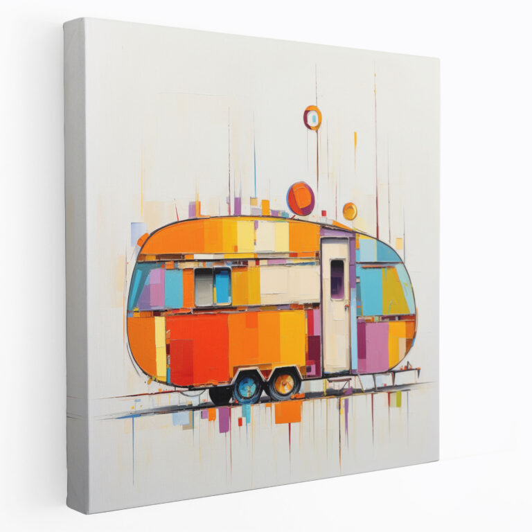 Caravan Canvas Print - Contemporary Abstract Wall Art - Caravan, Wall Decoration, Caravan Canvas Print, Wall Art