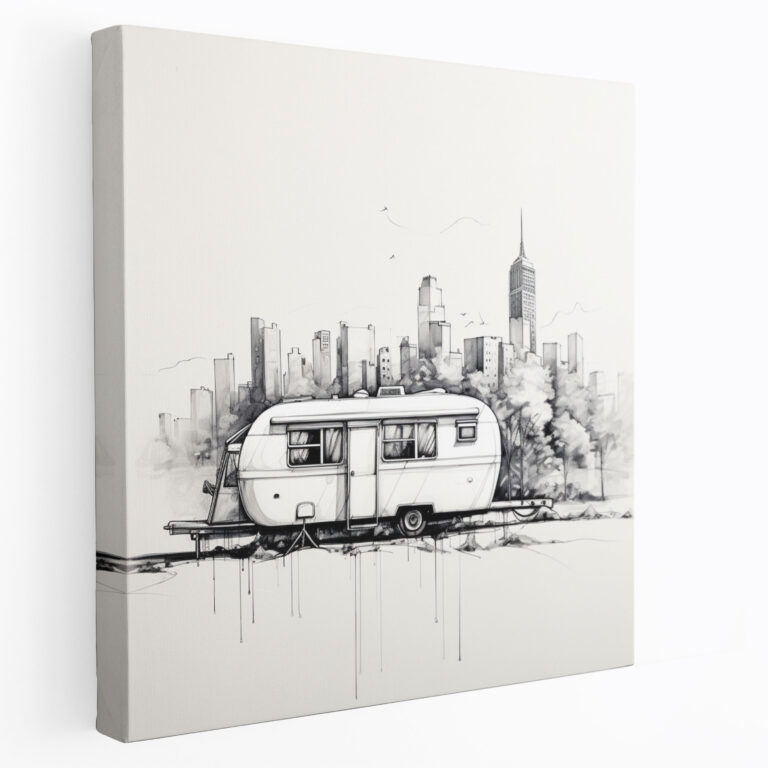 City Caravan Canvas Print - Caravan, Canvas Print, City Skyline, Canvas Wall Art