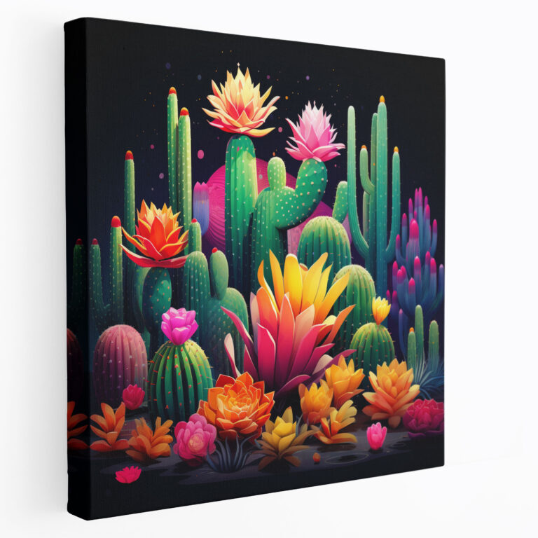 Cactus Canvas Print - Cactus, Lively Composition, Cactus, Home Decoration