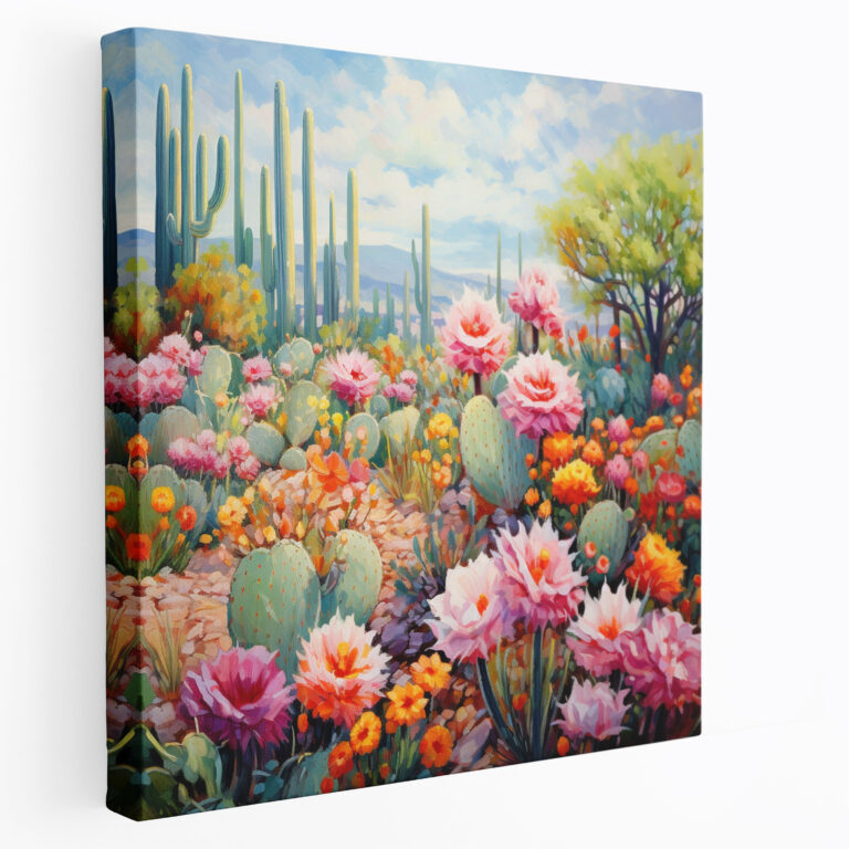 Cactus Wall Art - Cactus, Home Decoration, Canvas Print, Cactus Garden
